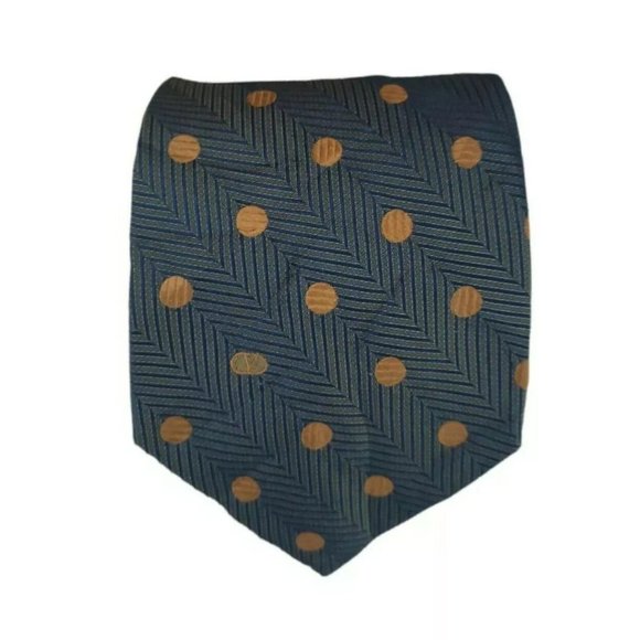 🆕VALENTINO Green Polka Dot Silk Tie ITALY 58